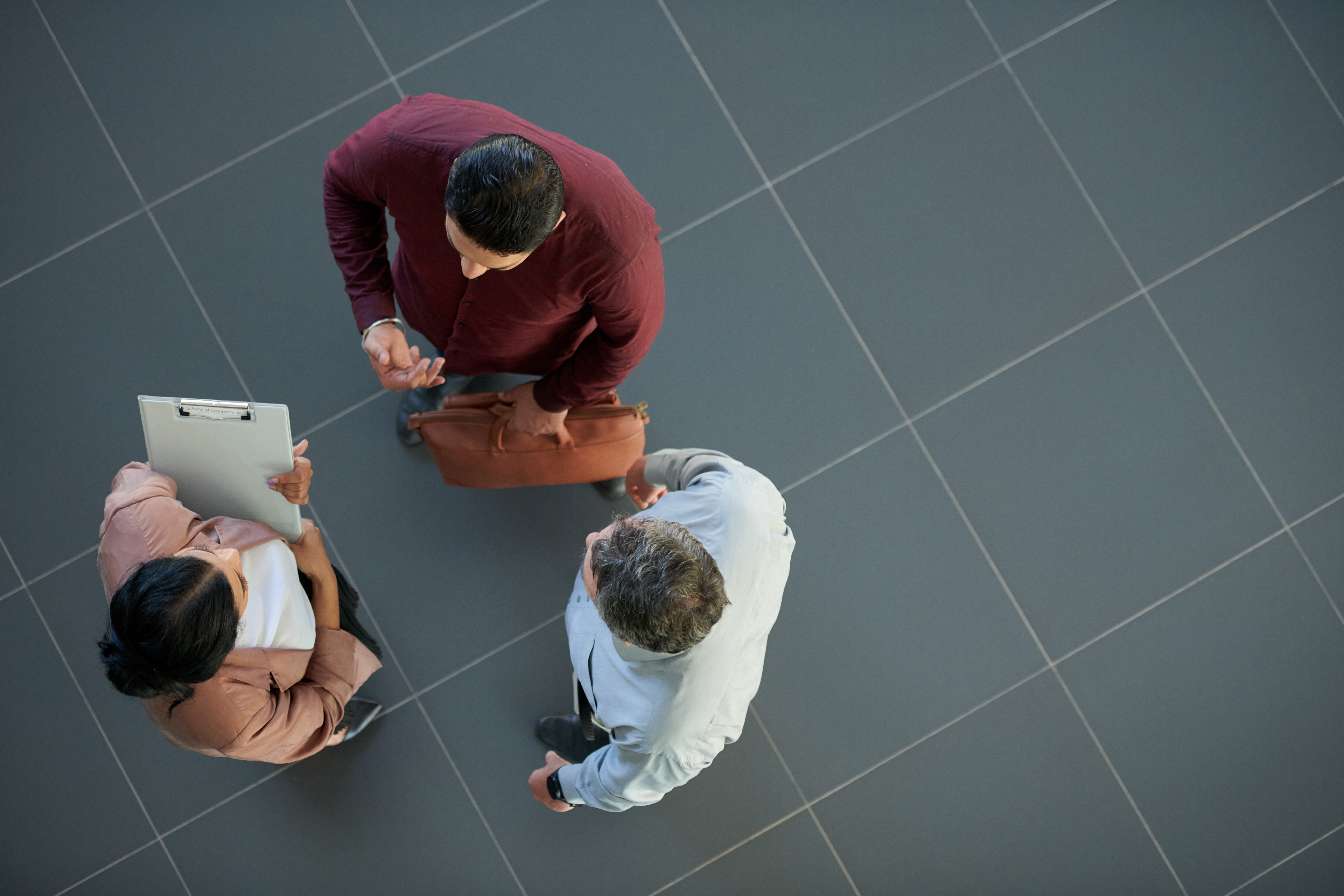 business people discussing work